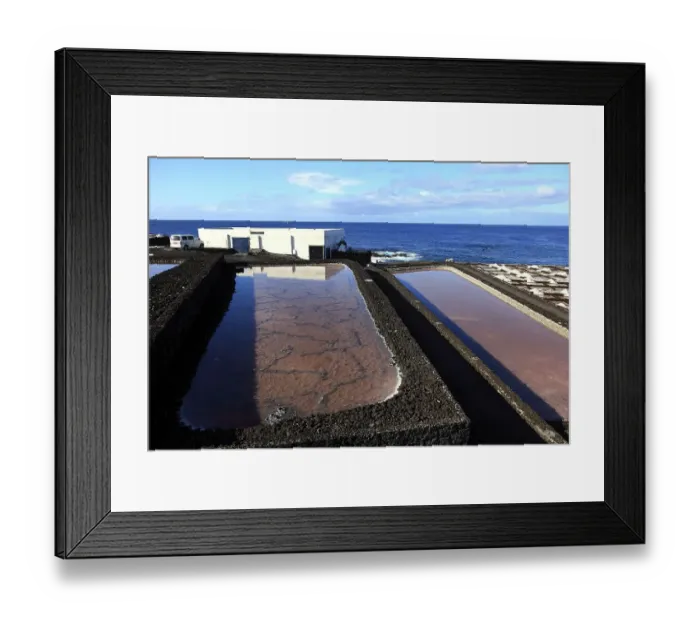Framed Print : Crystallisation basin of the salt works in Fuencaliente at the Punta de Fuencaliente Framed Print : Crystallisation basin of the salt works in Fuencaliente at the Punta de Fuencaliente