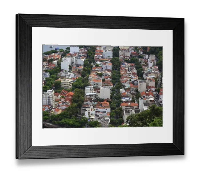 Framed Print : View of the city from Sugar Loaf Mountain