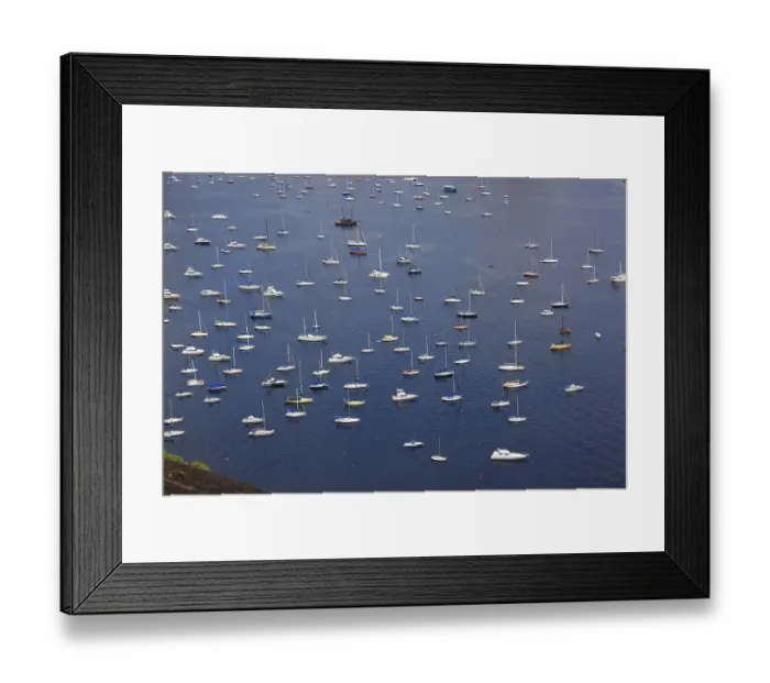 Framed Print : View from Sugar Loaf Mountain to the boat harbour in the Enseada de Botafogo