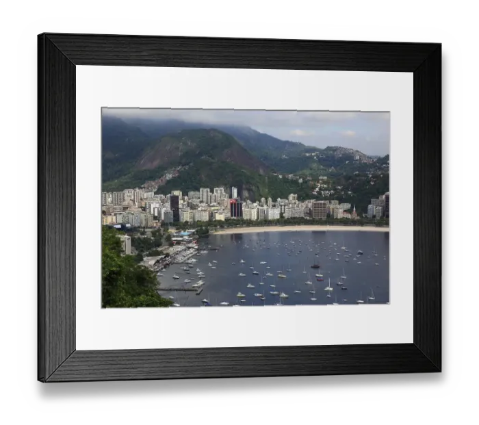 Framed Print : View of the city from Sugar Loaf Mountain