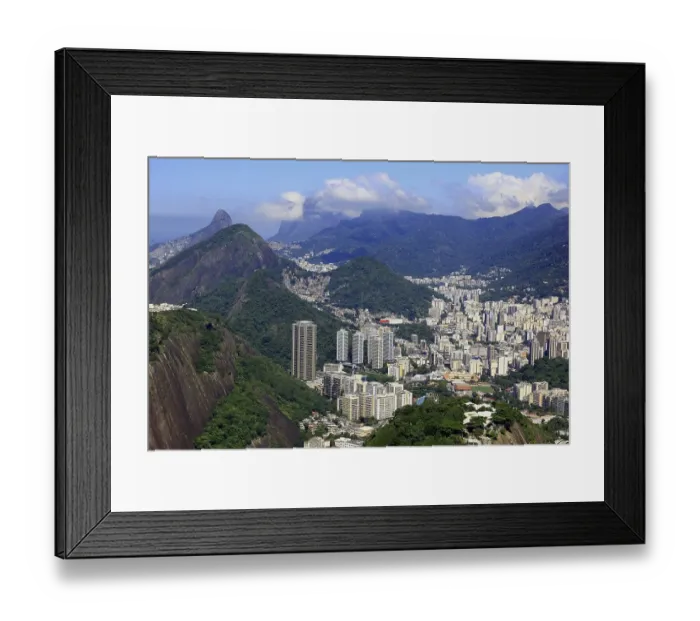Framed Print : View of the city of Rio de Janeiro from Sugar Loaf Mountain