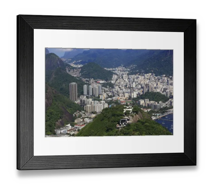 Framed Print : View of the city of Rio de Janeiro from Sugar Loaf Mountain