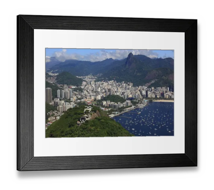 Framed Print : View of the city of Rio de Janeiro from Sugar Loaf Mountain