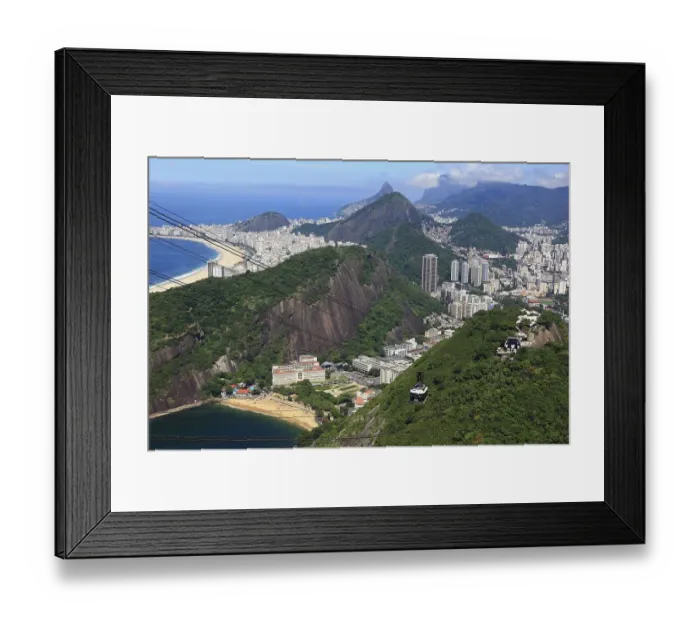 Framed Print : View of the city of Rio de Janeiro from Sugar Loaf Mountain