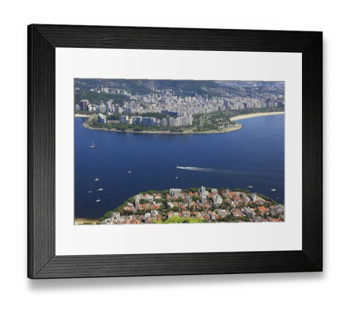 Framed Print : View of the city of Rio de Janeiro from Sugar Loaf Mountain