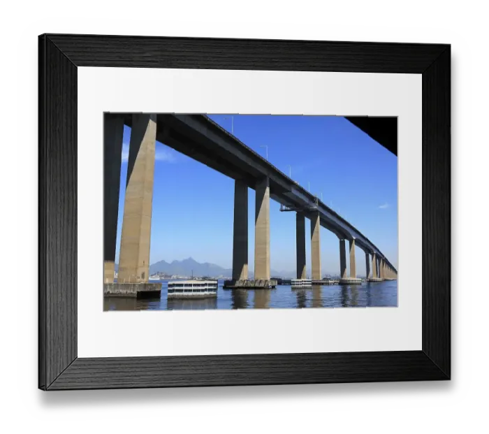 Framed Print : The Niteroi Bridge, Ponte Presidente Costa e Silva Framed Print : The Niteroi Bridge, Ponte Presidente Costa e Silva