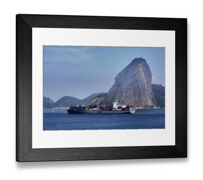 Framed Print : View of Sugar Loaf Mountain from the east