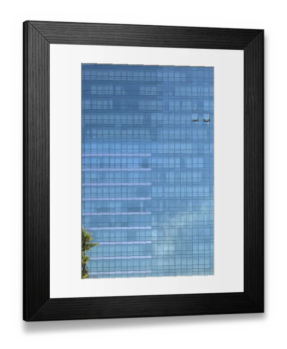 Framed Print : Glass facade, high-rise in the financial district Framed Print : Glass facade, high-rise in the financial district