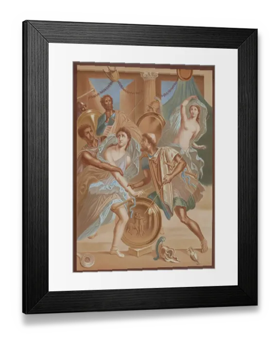 Framed Print : Achilles, in Greek mythology an almost invulnerable hero of the Greeks Framed Print : Achilles, in Greek mythology an almost invulnerable hero of the Greeks