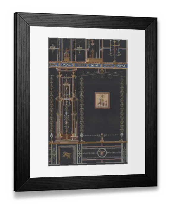 Framed Print : Wall painting of the Black Wall House Framed Print : Wall painting of the Black Wall House