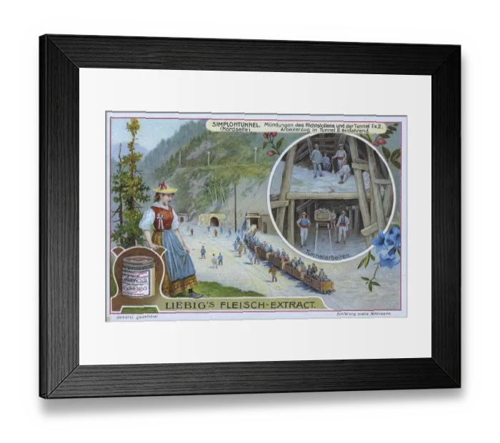Framed Print : Picture series Simplon Tunnel, north side Framed Print : Picture series Simplon Tunnel, north side