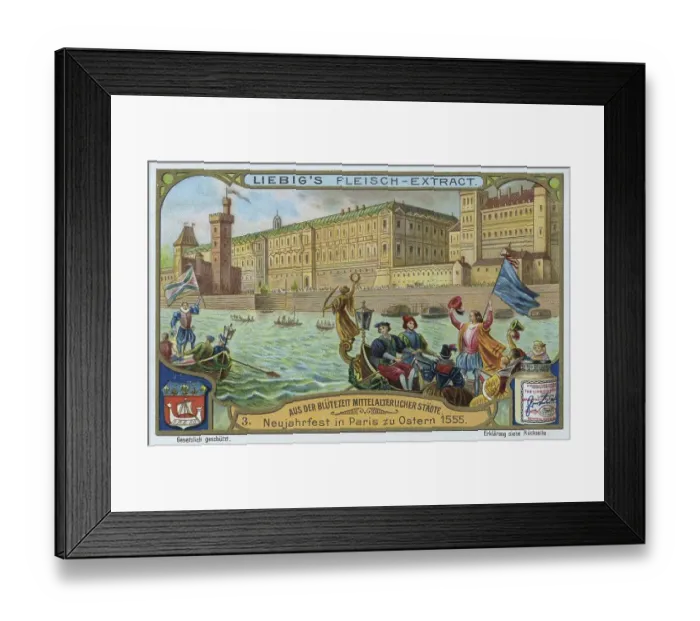 Framed Print : Series of pictures from the heyday of medieval cities Framed Print : Series of pictures from the heyday of medieval cities