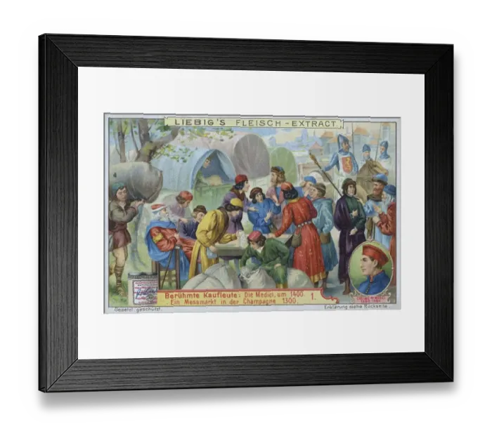 Framed Print : Picture series of famous merchants Framed Print : Picture series of famous merchants