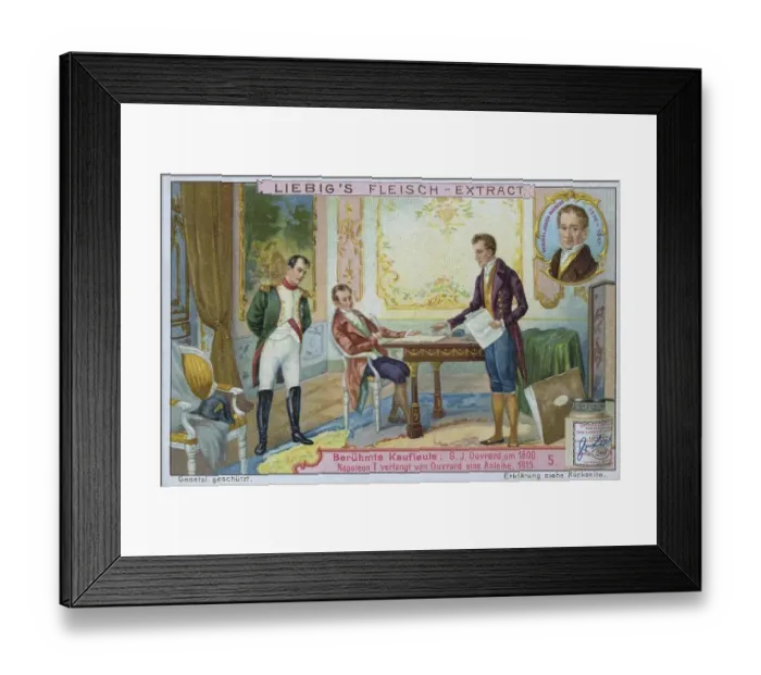 Framed Print : Picture series of famous merchants, G