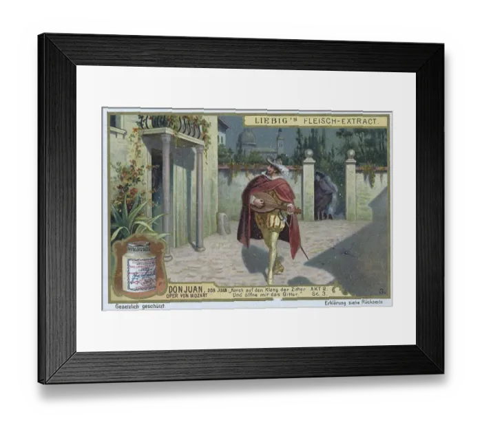 Framed Print : Picture series Don Juan, opera by Mozart