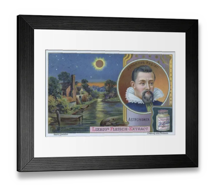 Framed Print : Total solar eclipse, astronomer Johannes Kepler Framed Print : Total solar eclipse, astronomer Johannes Kepler