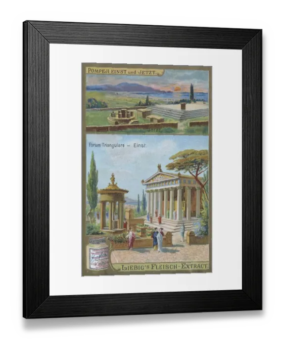 Framed Print : Picture series Pompeii once and in 1900