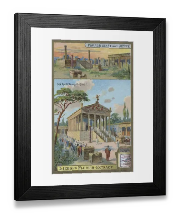 Framed Print : Picture series Pompeii once and in 1900