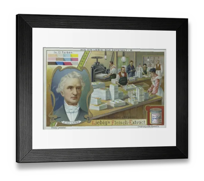 Framed Print : Picture series How a Liebig picture is created Framed Print : Picture series How a Liebig picture is created