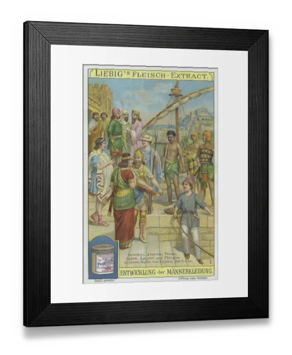 Framed Print : Picture series Development of men's clothing Framed Print : Picture series Development of men's clothing