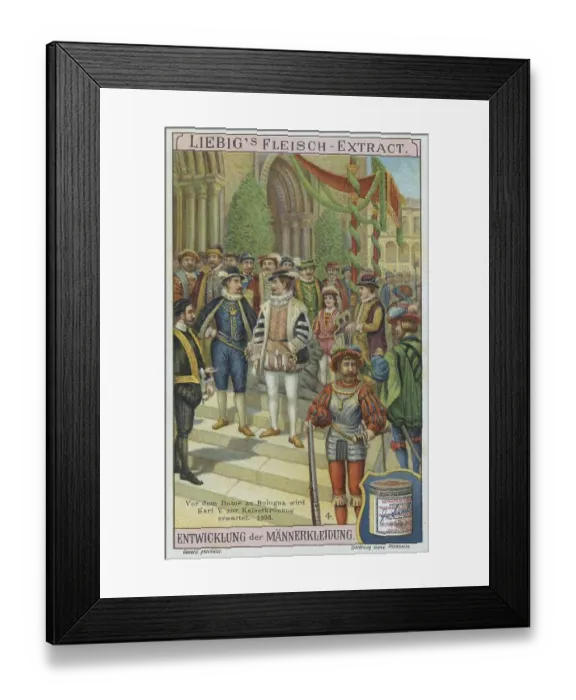 Framed Print : Series of pictures Development of men's clothing