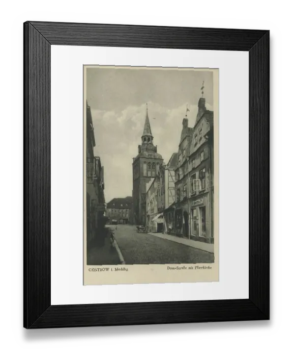 Framed Print : Guestrow, Rostock County, Mecklenburg-Western Pomerania