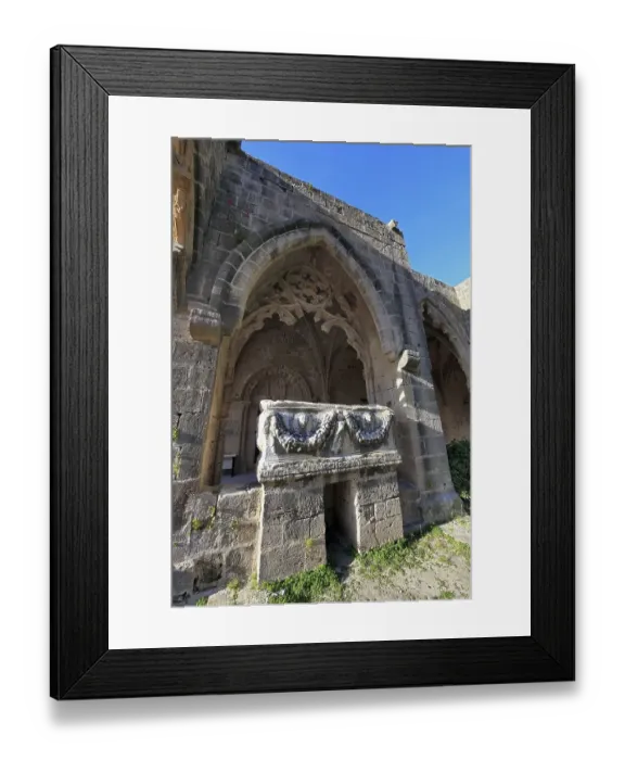 Framed Print : Bellapais Abbey, Beylerbeyi, parts of a Gothic monastery ruin Framed Print : Bellapais Abbey, Beylerbeyi, parts of a Gothic monastery ruin