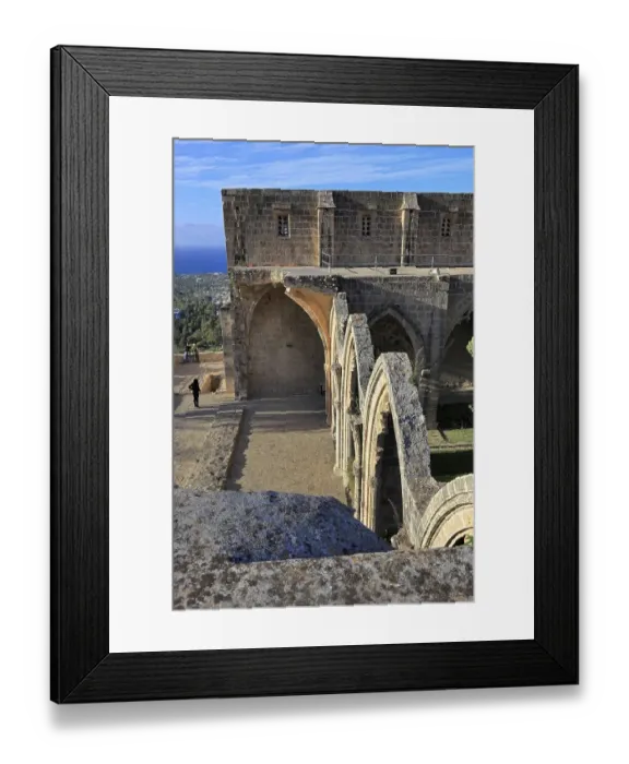 Framed Print : Bellapais Abbey, Beylerbeyi, parts of a Gothic monastery ruin Framed Print : Bellapais Abbey, Beylerbeyi, parts of a Gothic monastery ruin