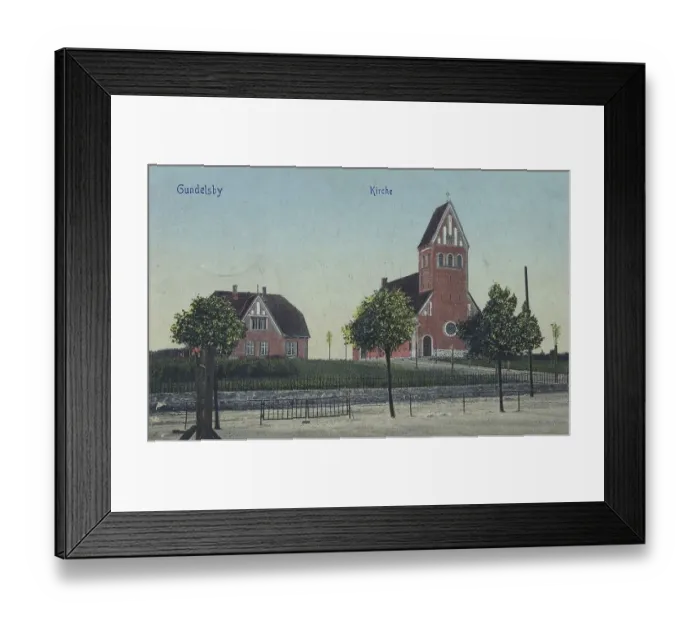 Framed Print : Church of Gundelsby, near Hasselberg
