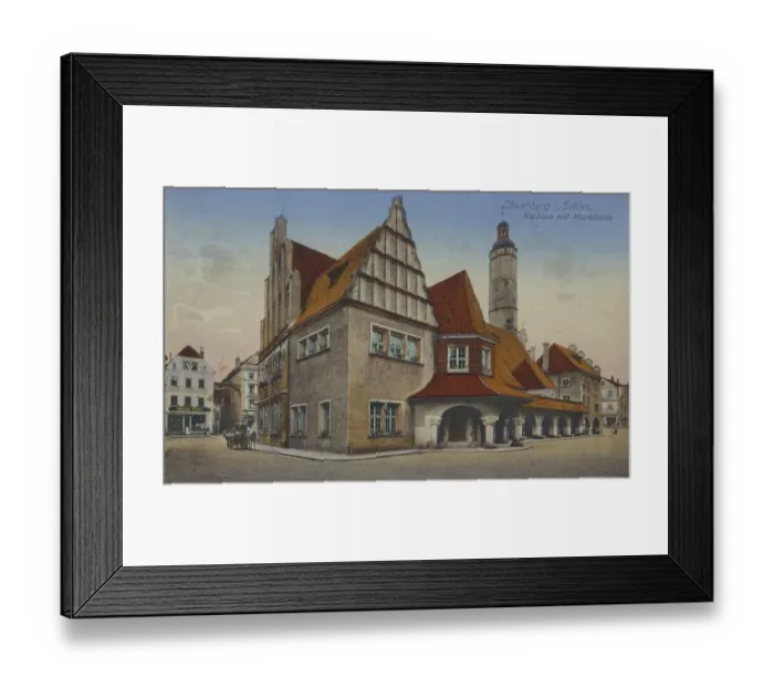 Framed Print : Town hall of Loewenberg in Silesia