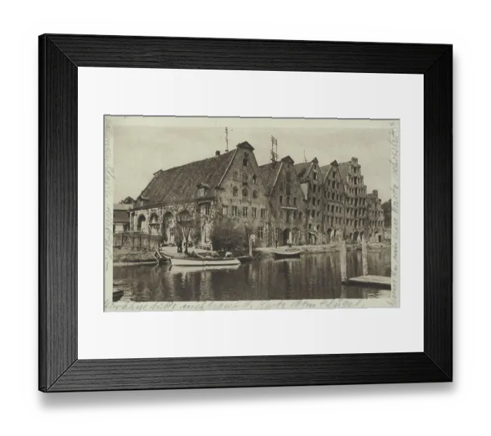 Framed Print : Old warehouses on the Trave, Luebeck
