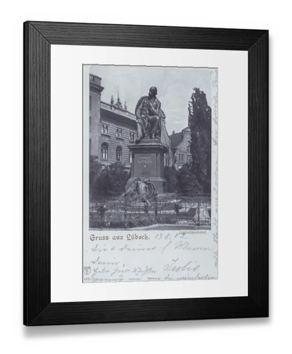 Framed Print : Luebeck, Geibelplatz, Schleswig-Holstein