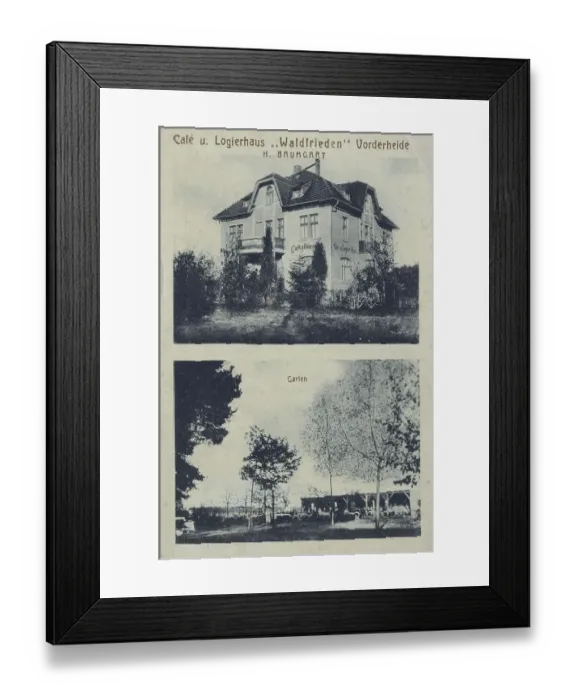 Framed Print : Logierhaus Waldfrieden in Vorderheide