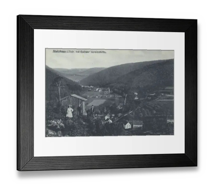 Framed Print : Stutzhaus in Thuringia with the Gothaer Vereinshuette Framed Print : Stutzhaus in Thuringia with the Gothaer Vereinshuette