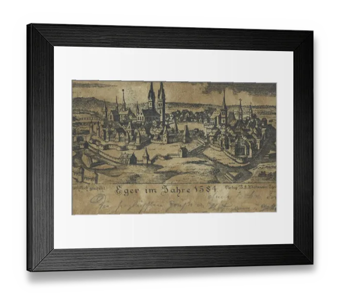 Framed Print : Cheb in 1584, today Cheb, Bohemia Framed Print : Cheb in 1584, today Cheb, Bohemia