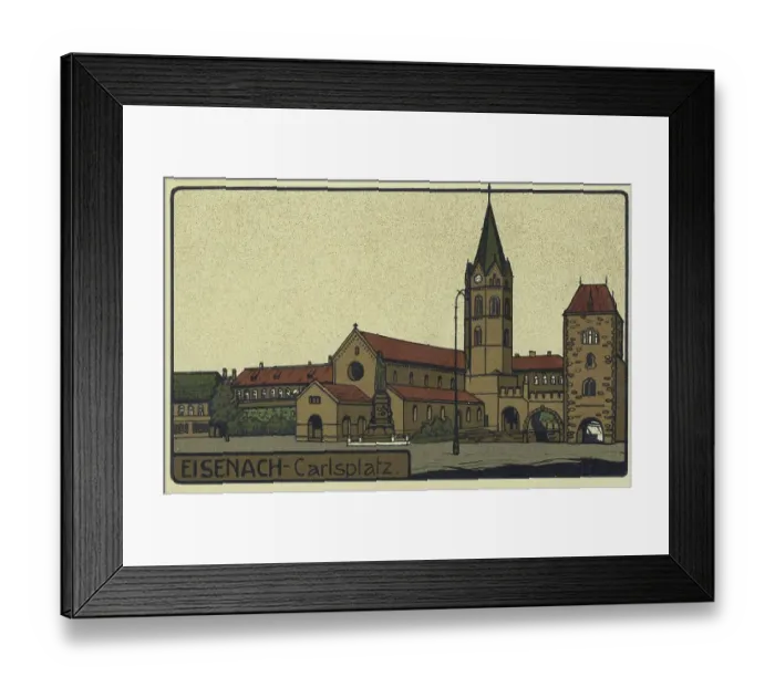 Framed Print : Karlsplatz in Eisenach, Thuringia Framed Print : Karlsplatz in Eisenach, Thuringia