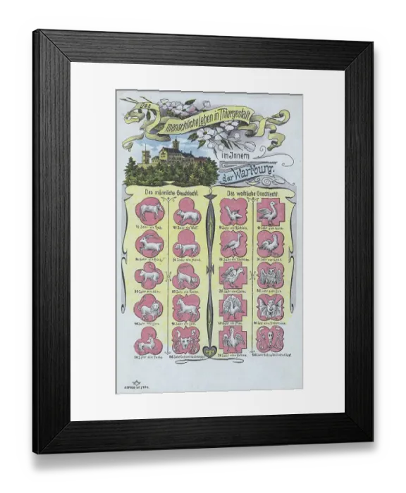 Framed Print : Wartburg, Eisenach, human life in animal form Framed Print : Wartburg, Eisenach, human life in animal form