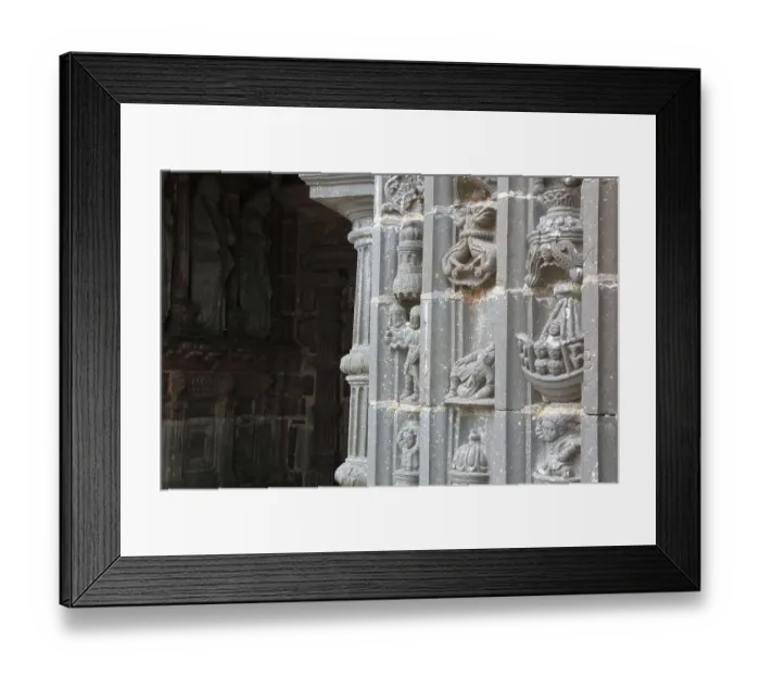 Framed Print : Parish of Guimiliau, details on the portal of the church