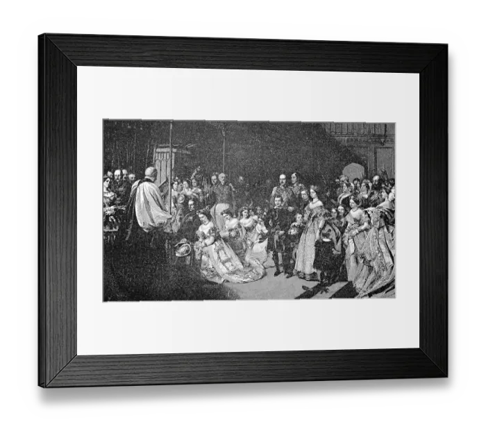 Framed Print : The Wedding of Prince William of Prussia to Princess Victoria of England in the Chapel of St