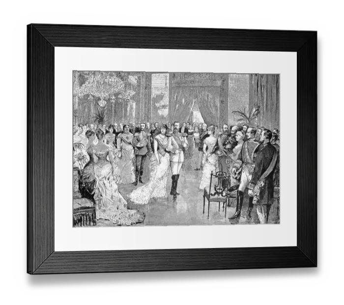 Framed Print : Crown Prince Frederick William at the Royal Court in Madrid in November 1884