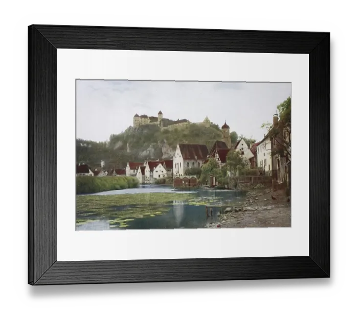 Framed Print : Historical photo around 1880 of Harburg an der Woernitz