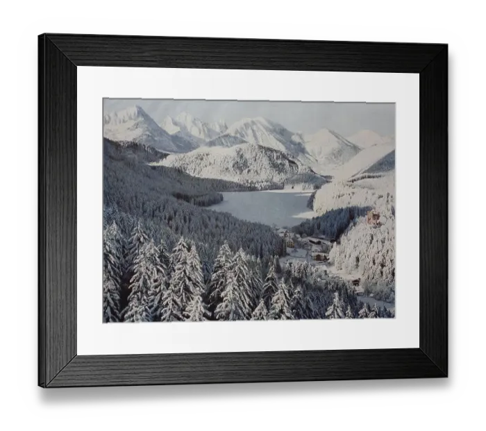 Framed Print : Historic photo around 1880 of Hohenschwangau Castle in winter Framed Print : Historic photo around 1880 of Hohenschwangau Castle in winter