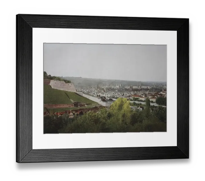 Framed Print : Historical photo of the city of Wuerzburg