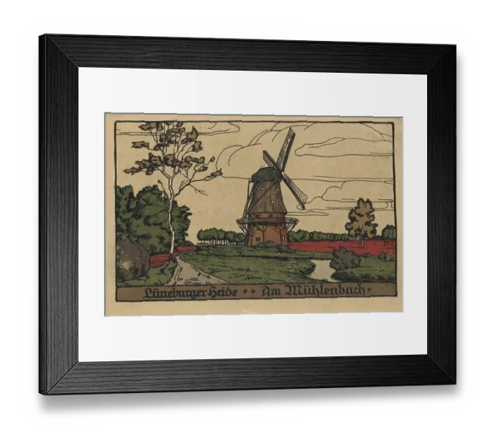Framed Print : Am Muehlenbach in the Lueneburger Heide