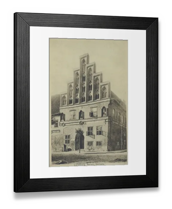 Framed Print : North side of the town hall in Lueneburg