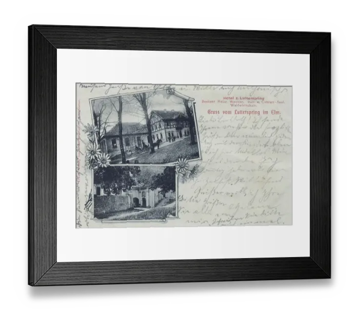 Framed Print : Greeting from the Lutterspring in the Elm