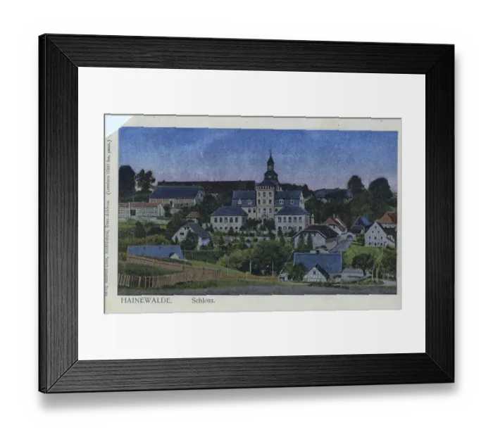 Framed Print : Hainewalde, castle, Saxon municipality in the district of Goerlitz