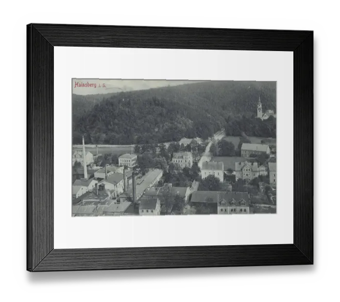 Framed Print : Hainsberg in Saxony, Germany, view around 1900-1910 Framed Print : Hainsberg in Saxony, Germany, view around 1900-1910