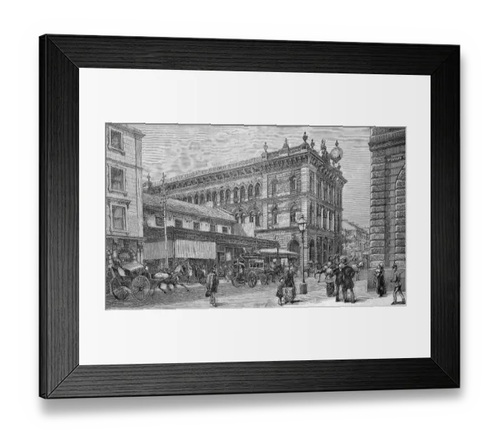 Framed Print : Street Scene, The Post Office Building in Sydney in 1880 Framed Print : Street Scene, The Post Office Building in Sydney in 1880