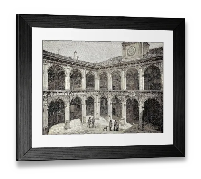 Framed Print : The building of the old University of Bologna in 1870 Framed Print : The building of the old University of Bologna in 1870